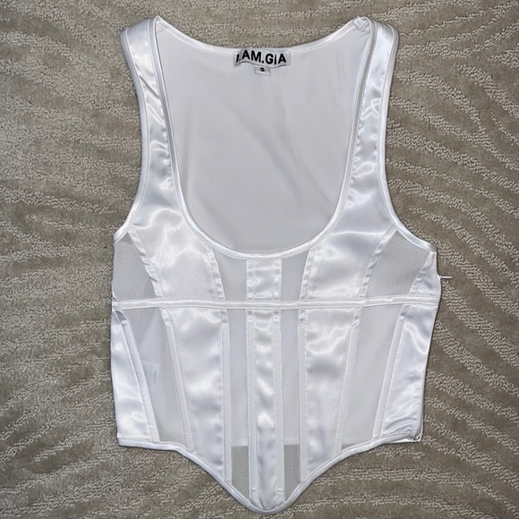 IAMGIA LUCINA WHITE CORSET TOP - Picture 2 of 2